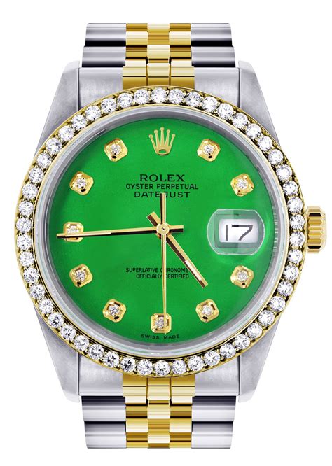 rolex datejust green gold|rolex datejust 36mm green dial.